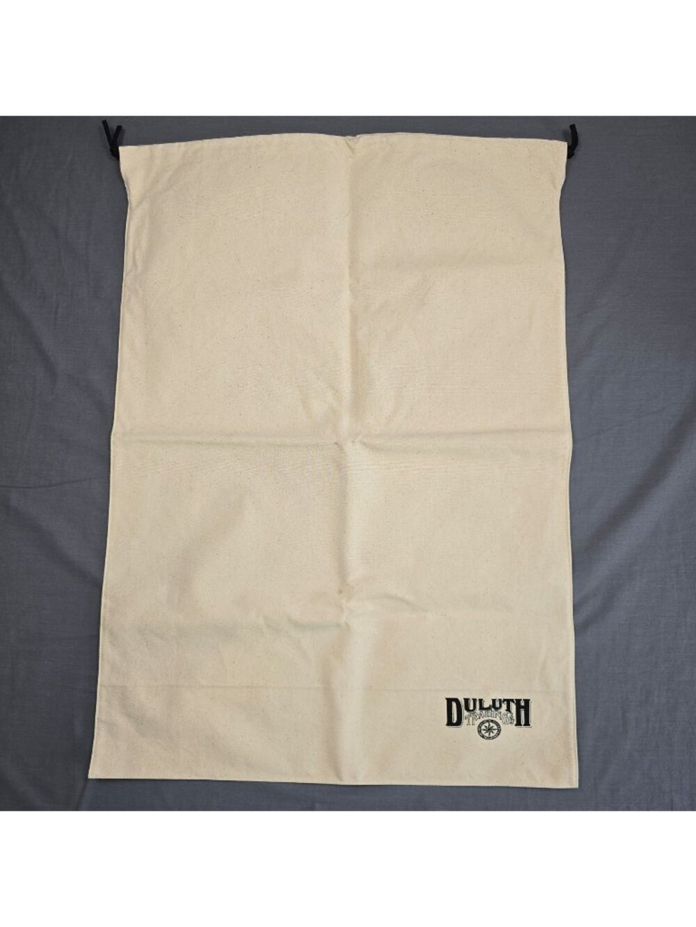 NEW Duluth Trading Co Canvas Laundry Storage Bag Beige Drawstring